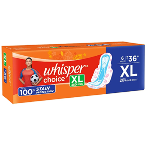 Whisper Choice Xl Sanitary Pads