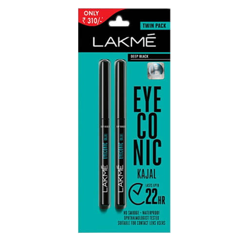 Lakme Deep Black Eyeconic Kajal ( Twin Pack )