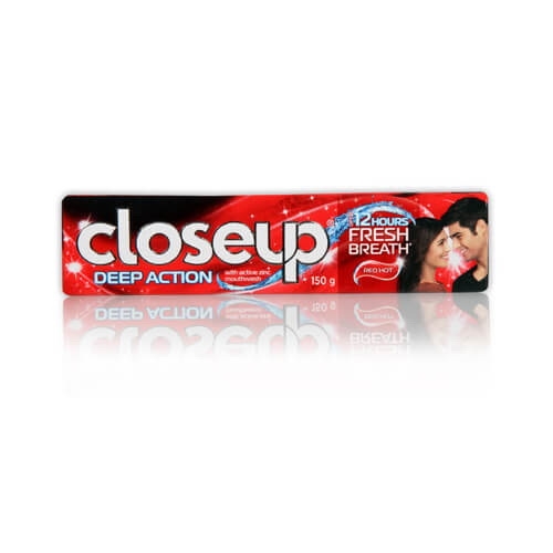 Closeup Red Tooth Paste