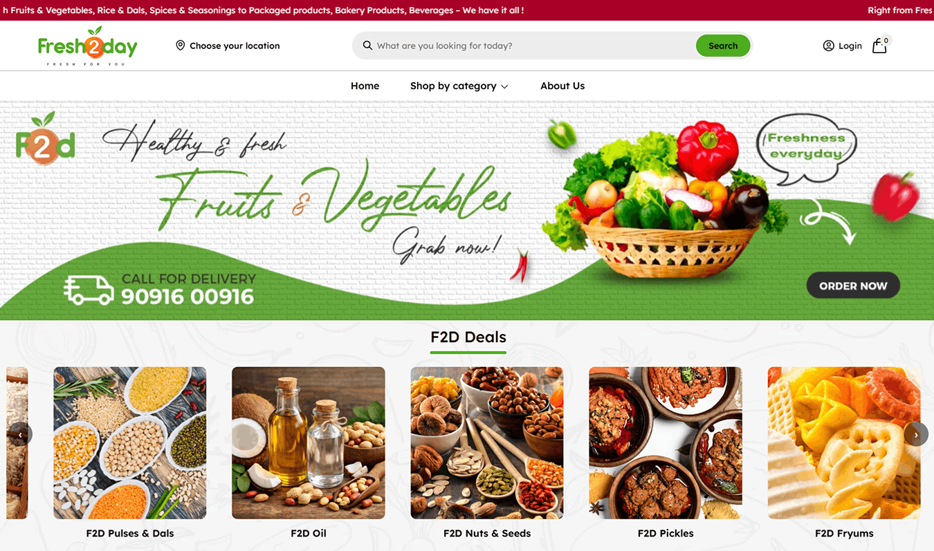 Rodeo Grocery e-commerce platform on laptop